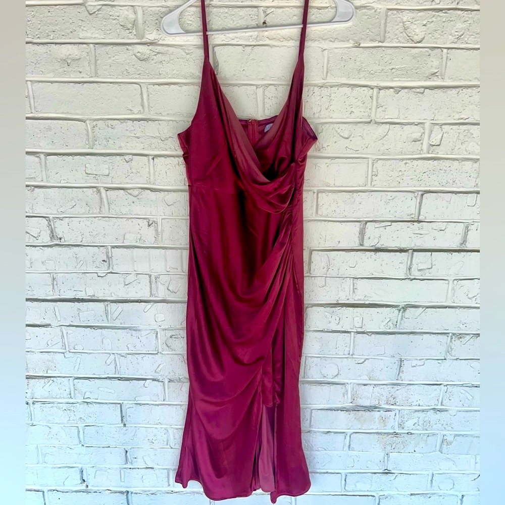 Baltic Born Monet Satin Gown in Mauve (altered to be a midi)